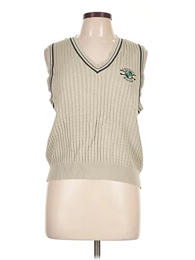 Pre-owned Cutter & Buck Sweater Vest In Tan