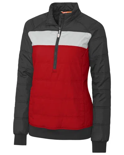 Cutter & Buck Cbuk Ladies' Thaw Insulated Packable Pullover Jacket In Red