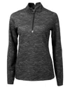 Cutter & Buck Traverse Camo Print Stretch Quarter Zip Womens Pullover Jacket