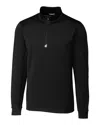Cutter & Buck Traverse Stretch Quarter Zip Mens Big And Tall Pullover Jacket In Black