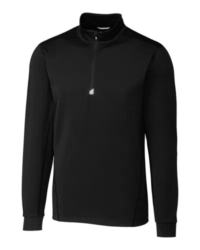 Cutter & Buck Traverse Stretch Quarter Zip Mens Big And Tall Pullover Jacket In Black