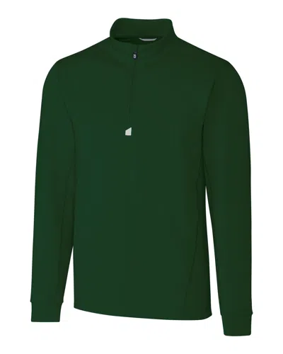 Cutter & Buck Traverse Stretch Quarter Zip Mens Pullover Jacket In Green