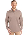 Cutter & Buck Traverse Stretch Quarter Zip Mens Pullover Jacket In Gray
