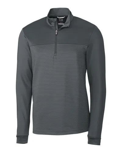 Cutter & Buck Traverse Stripe Stretch Quarter Zip Mens Pullover Jacket In Multi