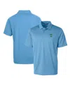 Cutter & Buck Tulane Wave Primary Team Logo Prospect Textured Stretch Polo In Light Blue