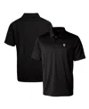 Cutter & Buck Virginia Tech Hokies Primary Team Logo Prospect Textured Stretch Polo In Black