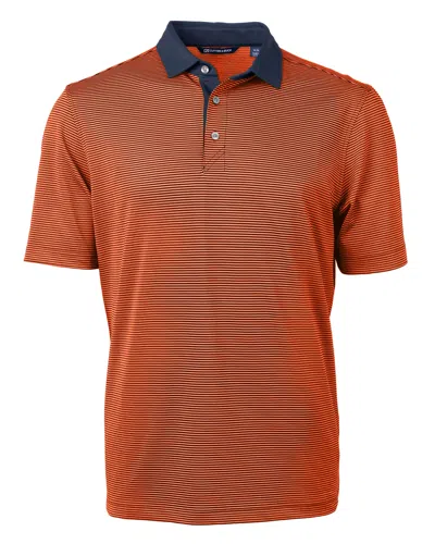 Cutter & Buck Virtue Eco Pique Micro Stripe Recycled Mens Polo In Multi