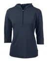Cutter & Buck Virtue Eco Pique Recycled Half Zip Pullover Womens Hoodie Jacket
