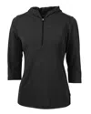 Cutter & Buck Virtue Eco Pique Recycled Half Zip Pullover Womens Hoodie Jacket