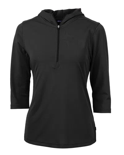 Cutter & Buck Virtue Eco Pique Recycled Half Zip Pullover Womens Hoodie Jacket