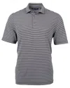 Cutter & Buck Virtue Eco Pique Stripe Recycled Mens Big And Tall Polo Shirt