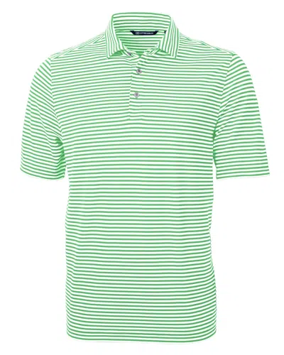 Cutter & Buck Virtue Eco Pique Stripe Recycled Mens Polo Shirt