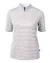 Cutter & Buck Virtue Eco Pique Stripe Recycled Womens Top