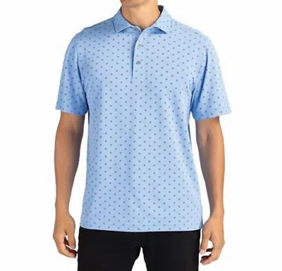Cutter & Buck Virtue Eco Pique Tile Print Polo Shirt In Atlas In Multi