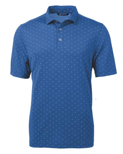 Cutter & Buck Virtue Eco Pique Tile Print Recycled Mens Polo Shirt In Multi