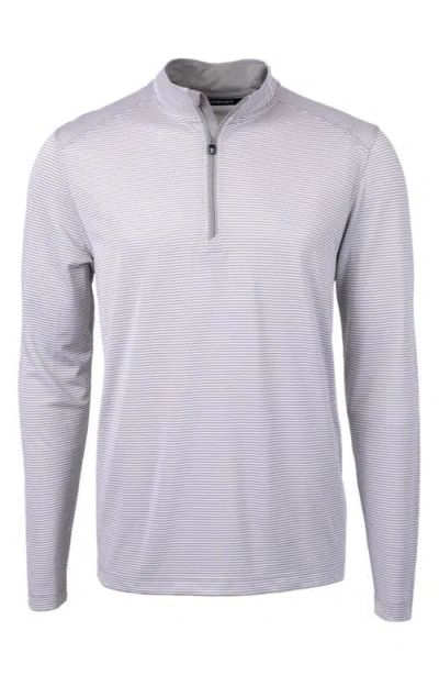 CUTTER & BUCK CUTTER & BUCK VIRTUE MICRO STRIPE QUARTER ZIP PULLOVER