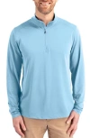 Cutter & Buck Virtue Piqué Recycled Blend Quarter Zip Pullover In Blue