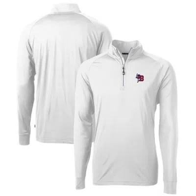 Cutter & Buck White Buffalo Bisons Adapt Eco Knit Stretch Recycled Quarter-zip Pullover