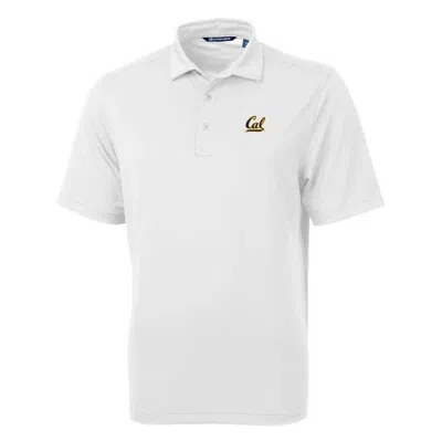 Cutter & Buck White Cal Bears Big & Tall Virtue Eco Pique Recycled Polo