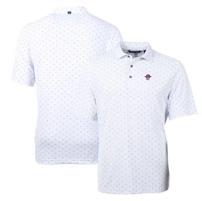 Cutter & Buck White Ecu Pirates Virtue Eco Pique Tile Recycled Polo