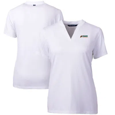 Cutter & Buck White Florida A&m Rattlers Forge Blade V-neck Top