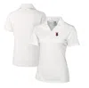 CUTTER & BUCK CUTTER & BUCK  WHITE INDIANAPOLIS INDIANS CB DRYTEC GENRE TEXTURED SOLID POLO