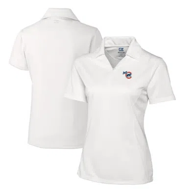 Cutter & Buck White Iowa Cubs Cb Drytec Genre Textured Solid Polo
