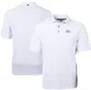 CUTTER & BUCK CUTTER & BUCK  WHITE IVY LEAGUE DRYTEC VIRTUE ECO PIQUE TILE PRINT RECYCLED POLO