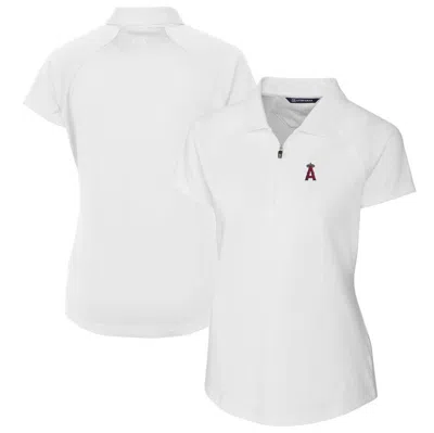 Cutter & Buck White Los Angeles Angels Drytec Forge Stretch Polo