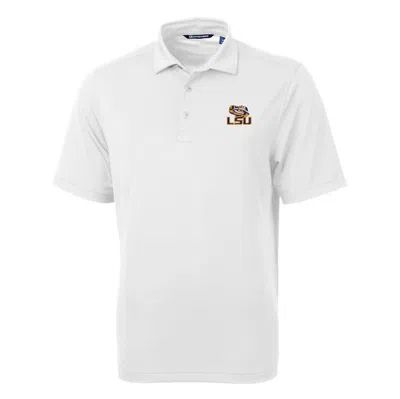 Cutter & Buck White Lsu Tigers Virtue Eco Pique Recycled Polo