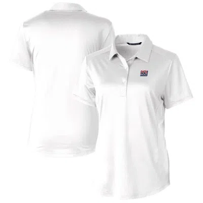 Cutter & Buck White New York Giants Throwback Logo Prospect Textured Stretch Polo