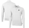 CUTTER & BUCK CUTTER & BUCK WHITE NEW YORK GIANTS THROWBACK LOGO VIRTUE ECO PIQUE RECYCLED QUARTER-ZIP PULLOVER TO