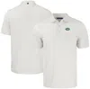 CUTTER & BUCK CUTTER & BUCK WHITE NEW YORK JETS  PIKE ECO SYMMETRY PRINT STRETCH RECYCLED POLO