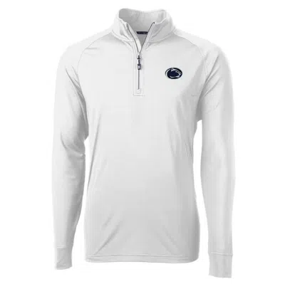 Cutter & Buck White Penn State Nittany Lions Adapt Eco Knit Quarter-zip Pullover Jacket