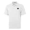 CUTTER & BUCK CUTTER & BUCK WHITE PENN STATE NITTANY LIONS VIRTUE ECO PIQUE RECYCLED POLO