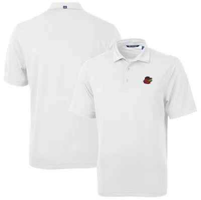 Cutter & Buck White Rochester Red Wings Virtue Eco Pique Recycled Polo