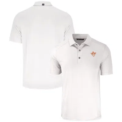 Cutter & Buck White Texas Longhorns Vault Forge Eco Stretch Recycled Polo