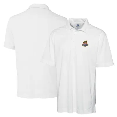Cutter & Buck White Toledo Mud Hens Drytec Genre Textured Solid Polo