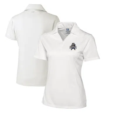 Cutter & Buck White Utah State Aggies Cb Drytec Genre Textured Solid Polo