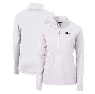 Cutter & Buck White Utsa Roadrunners Adapt Eco Knit Stretch Recycled Half-zip Pullover Top