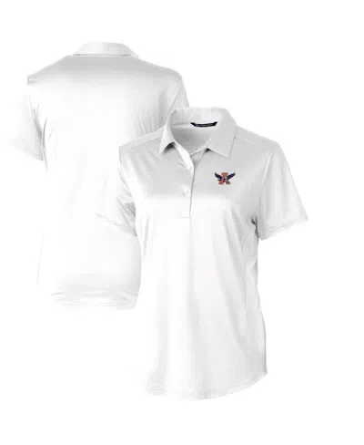 Cutter & Buck Women's Auburn Tigers Vault Prospect Textured Stretch Polo In White