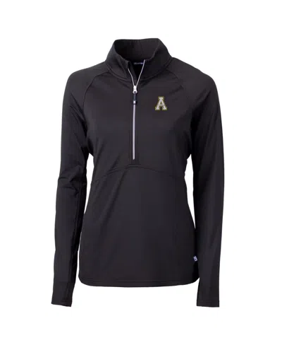 Cutter & Buck Women's Black Appalachian State Mountaineers Adapt Eco Knit Half-zip Pullover Jacket