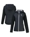 Cutter & Buck Women's Black Chicago Bears Rainier Primaloft Eco Hybrid Full-zip Hoodie Jacket In Black