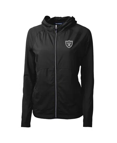 Cutter & Buck Women's Black Las Vegas Raiders Adapt Eco Knit Full-zip Hoodie