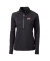 Cutter & Buck Women's Black Ohio State Buckeyes Adapt Eco Knit Half-zip Pullover Jacket In Black
