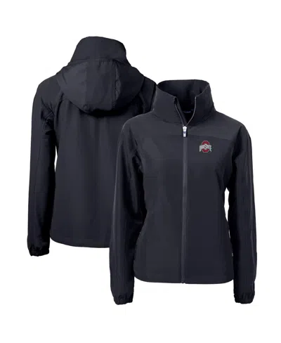 Cutter & Buck Women's Black Ohio State Buckeyes Charter Eco Full-zip Jacket