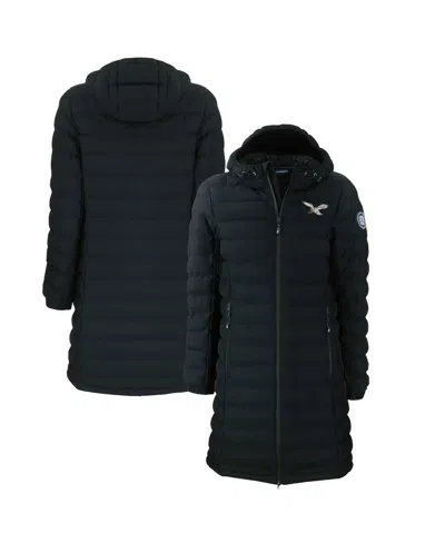 Cutter & Buck Women's Black Philadelphia Eagles Throwback Logo Mission Ridge Eco Insulated Full-zip Puffer Jacket