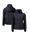 Cutter & Buck Women's Black Purdue Boilermakers Charter Eco Full-zip Jacket In Black