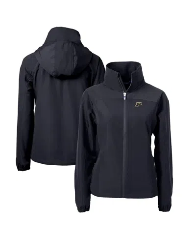 Cutter & Buck Women's Black Purdue Boilermakers Charter Eco Full-zip Jacket