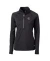 Cutter & Buck Women's Black South Carolina Gamecocks Adapt Eco Knit Half-zip Pullover Jacket In Black